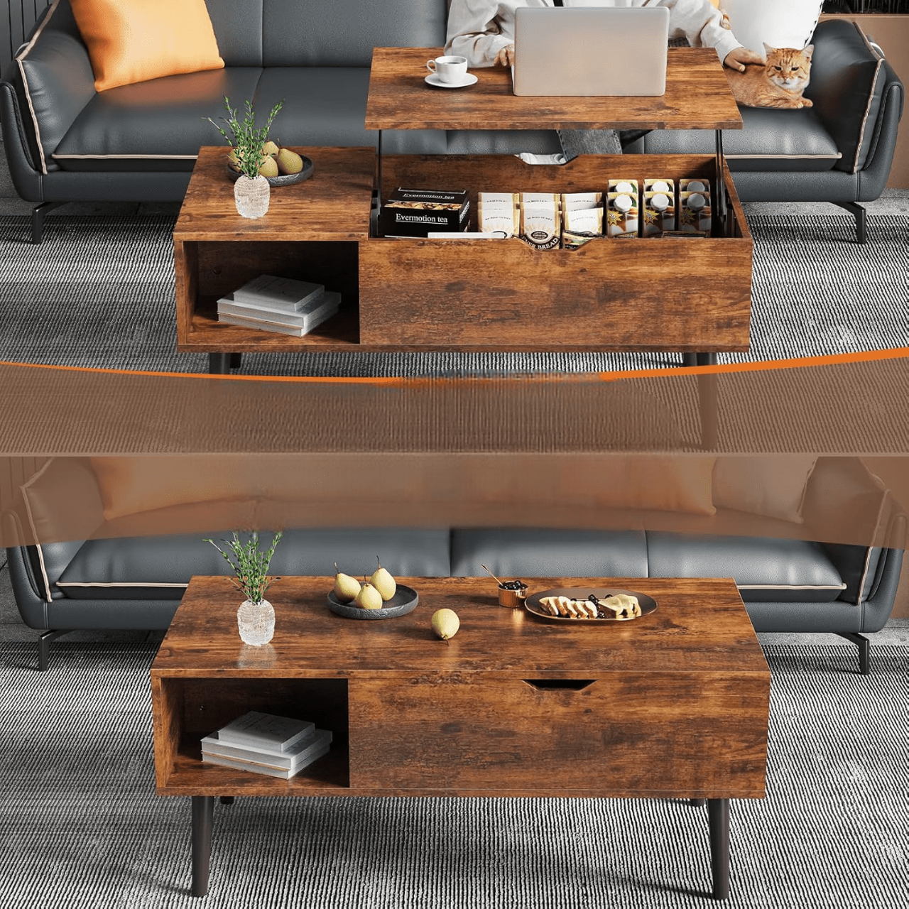 Table Basse - LivingRoomTable™ - Marron